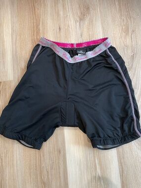 Canari Black Cycling Shorts with Pink Trim